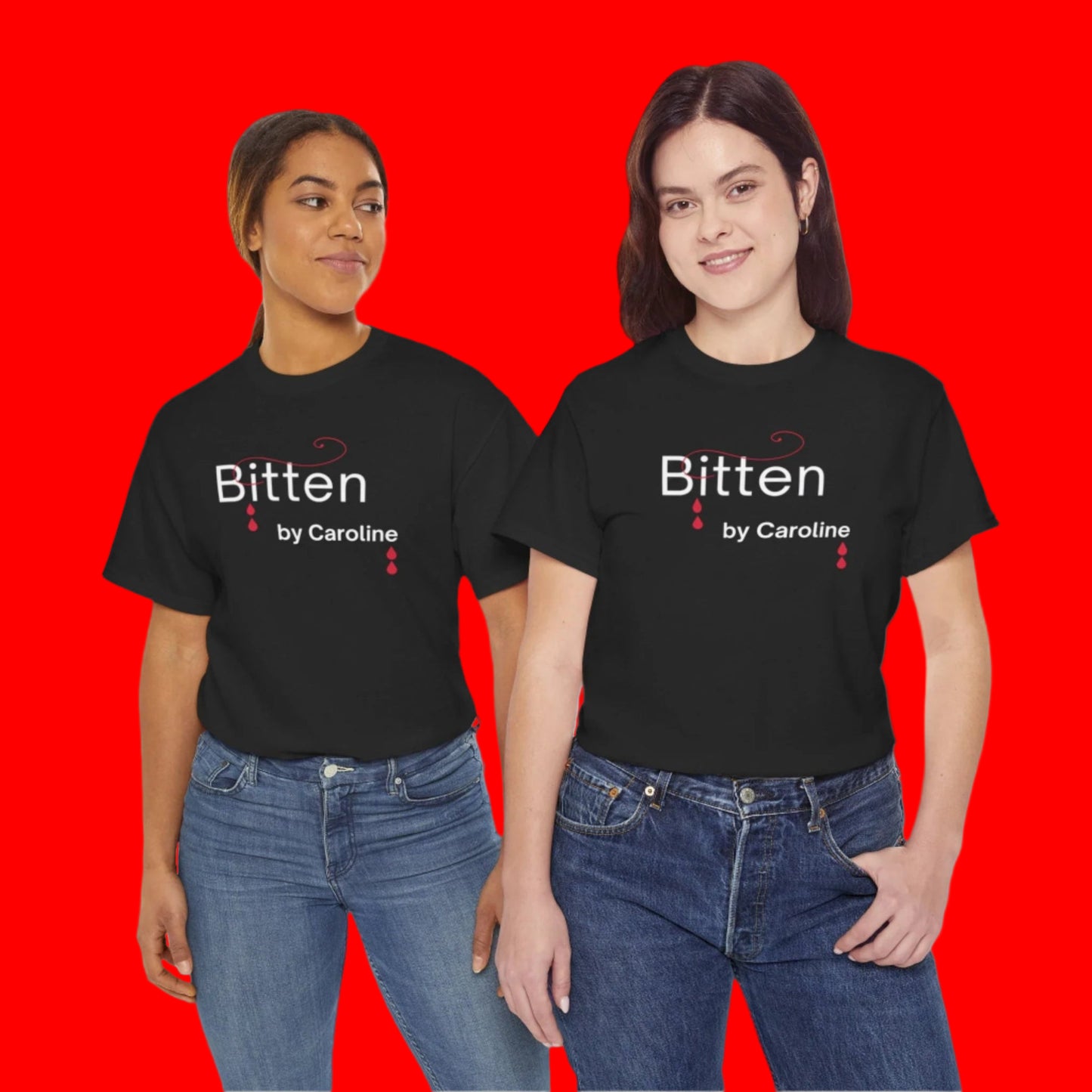 Bitten by Caroline Basic Black Tee