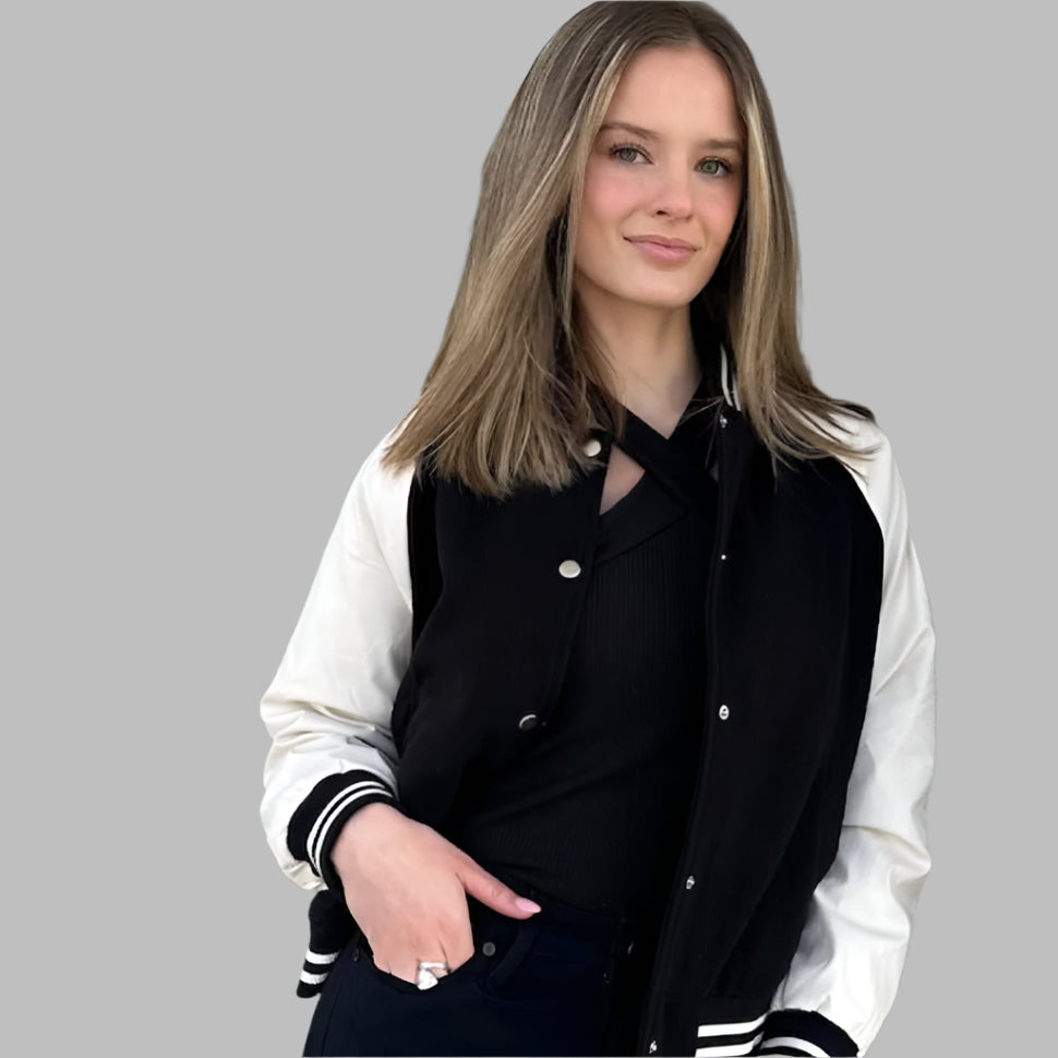 Oversized Wool with Leather Sleeves Jacket (Men or Women) In all Names