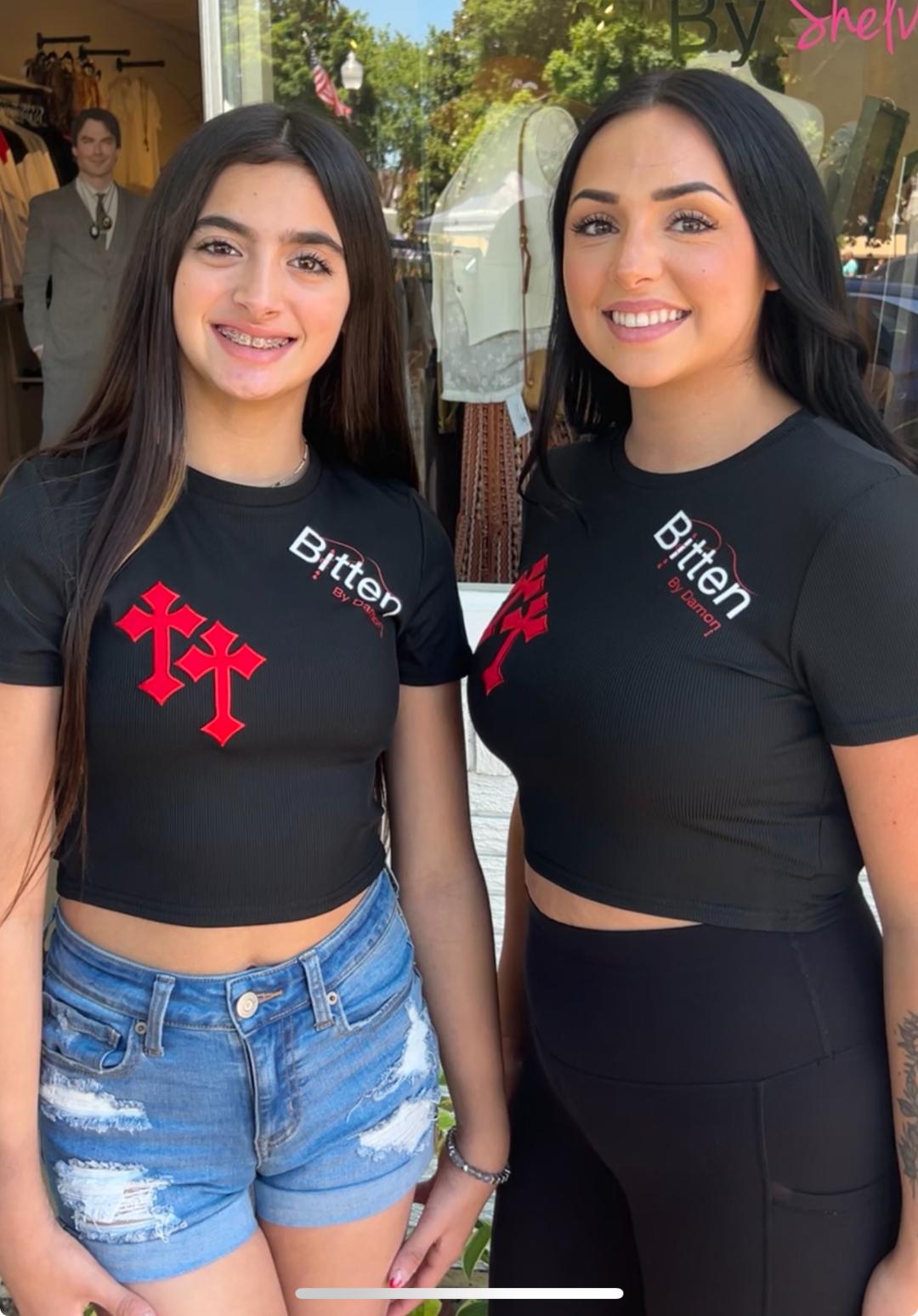 Bitten Red Cross Crop Top