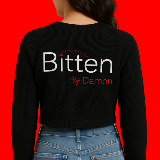 Vampire Night Black Crop Sweater