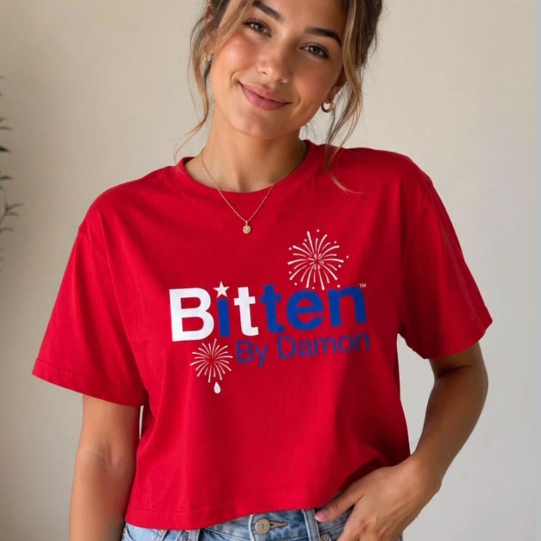 JULY 4TH FIREWORKS BITTEN CROP TOP