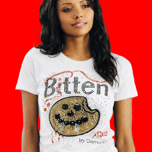 DAMON AND BONNIE WHITE PANCAKE DIAMOND TEE