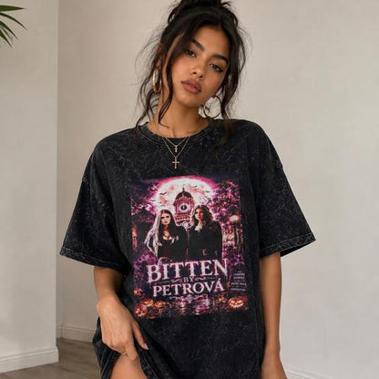 Bitten Elana and Katherine Black T Shirt