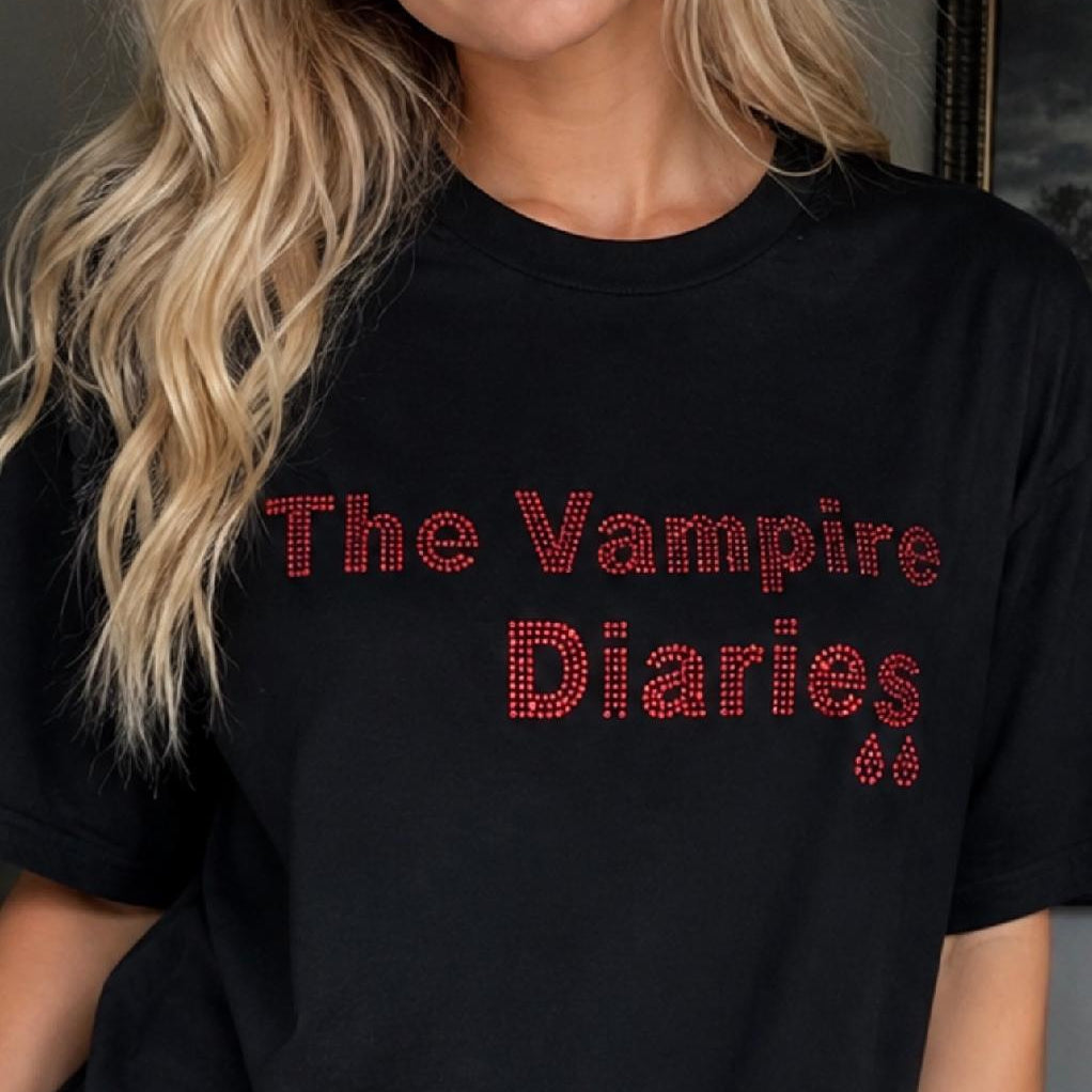 VAMPIRE DIARIES RED DIAMOND T SHIRT