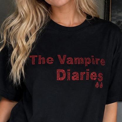 VAMPIRE DIARIES RED DIAMOND T SHIRT