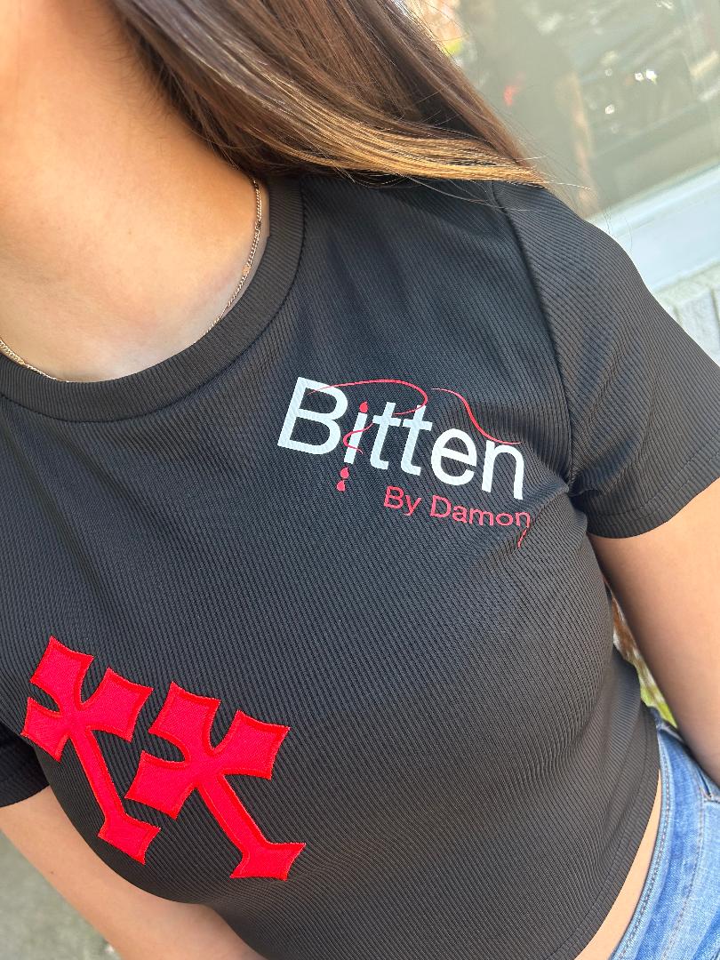 Bitten Red Cross Crop Top