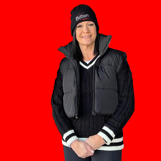 Vampires in red and black varsity sweater