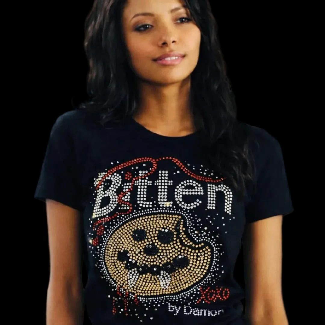 DAMON AND BONNIE BLACK PANCAKE IN DIAMONDS TEE
