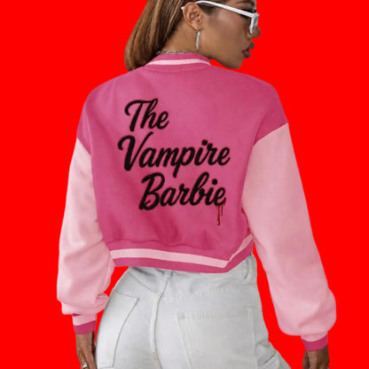Pretty Pink The Vampire Barbie Varsity Jacket