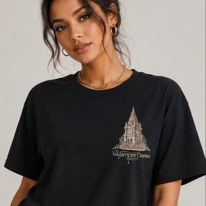 Mystic Falls 1900 Black Tee