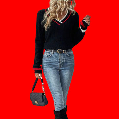 Vampires in red and black varsity sweater